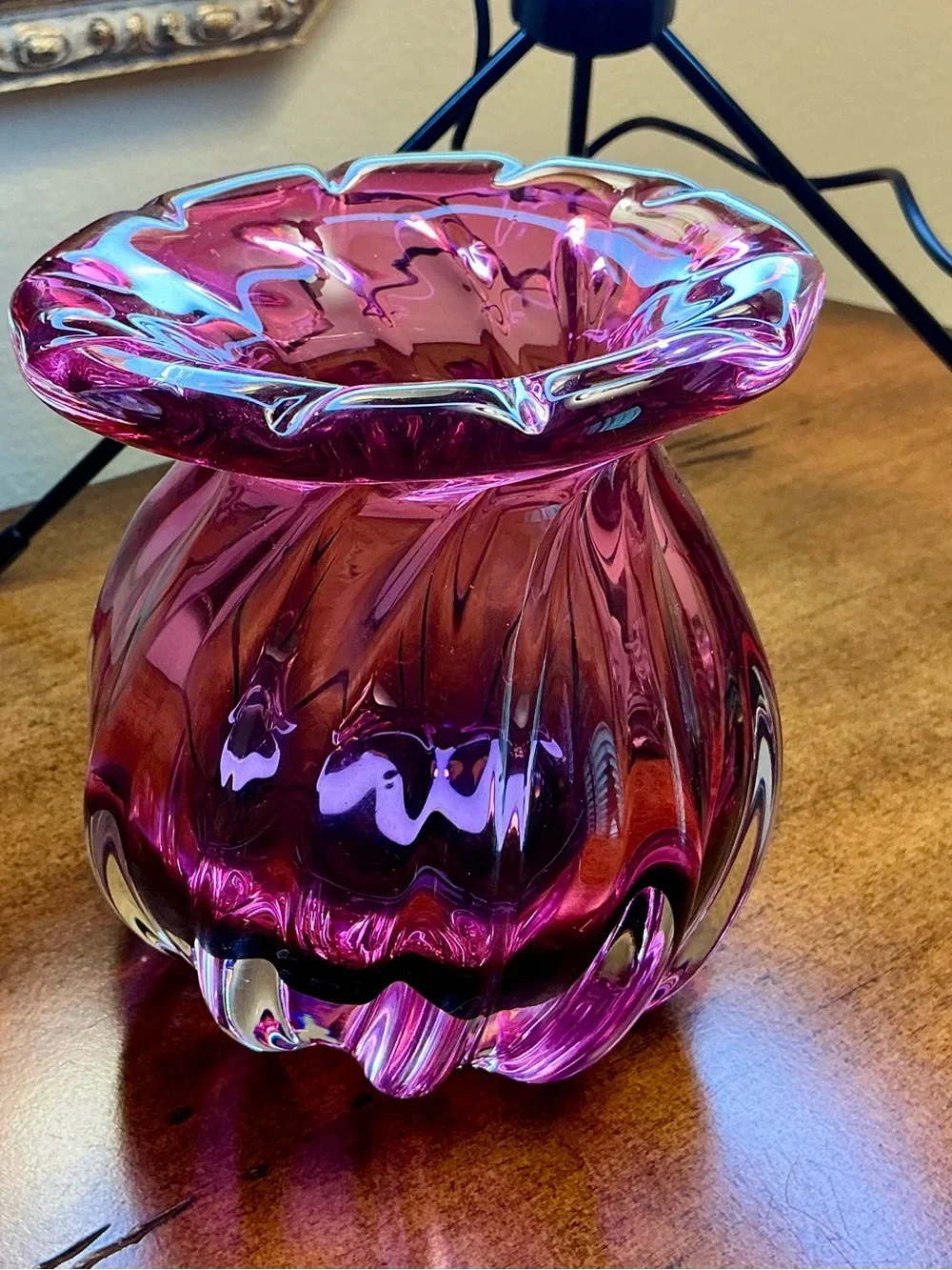 Vintage Mid Century Chribska Art Glass Vase